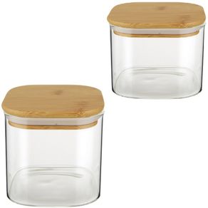 VD25062 pote vidro borda arredo  2 potes 900 750